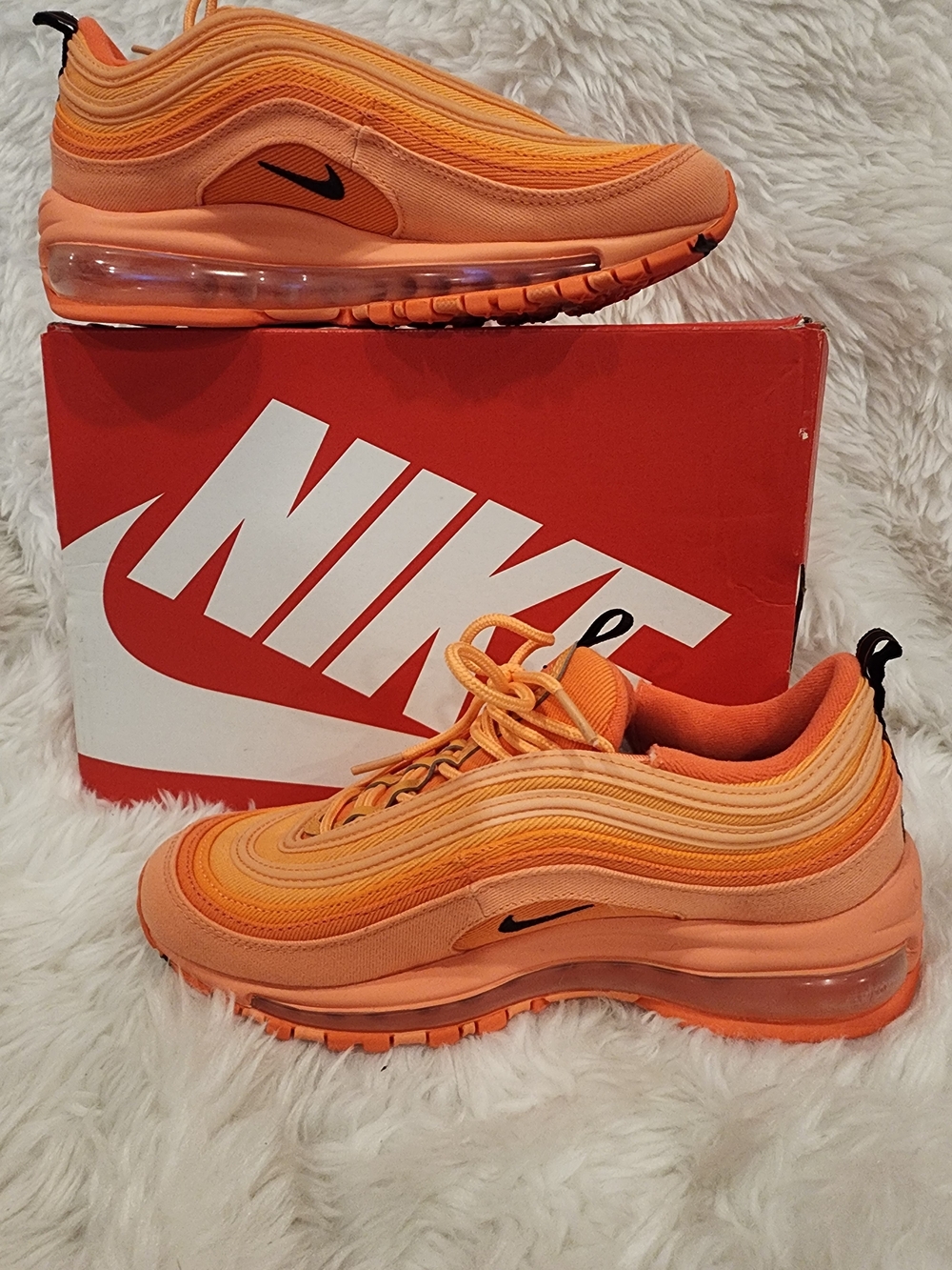 Nike Women’s Orange Air Max 97 Lifestyle Sneakers